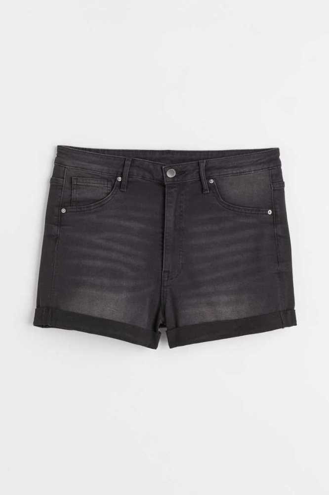 Bermudas H&M High Cintura Denim Mujer Azules Claro | 763504TMG