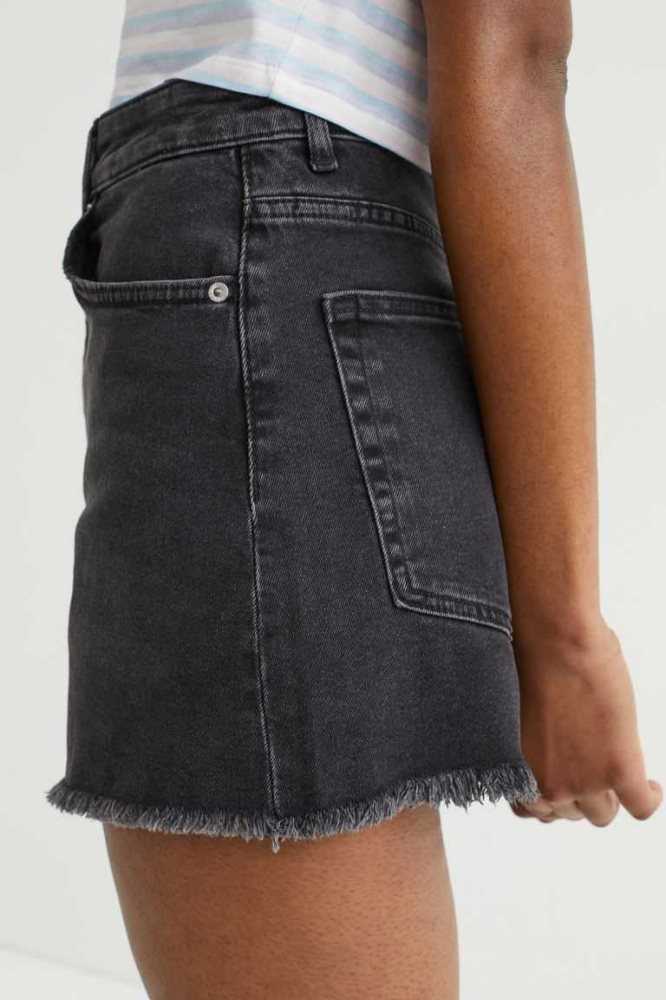 Bermudas H&M High Cintura Denim Mujer Blancos | 492750SHT