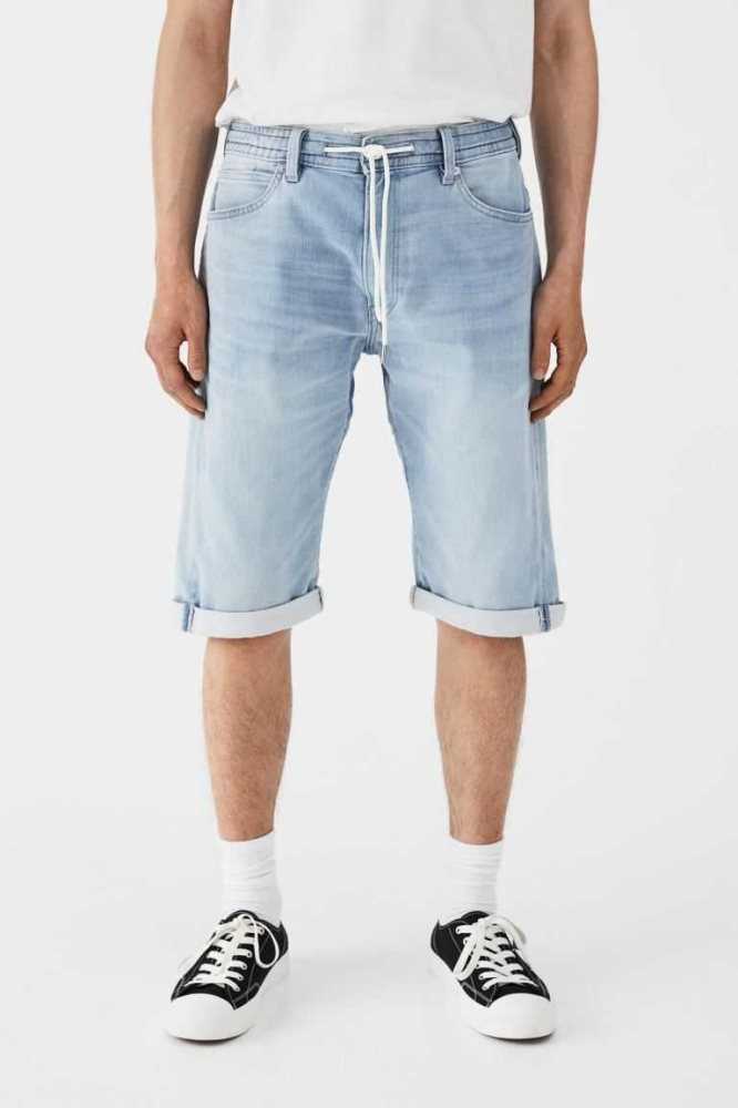 Bermudas H&M Híbrido Regular Denim Jogger Hombre Azules Claro | 796805VKI