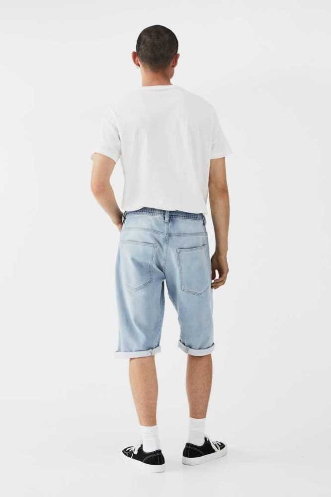 Bermudas H&M Híbrido Regular Denim Jogger Hombre Azules Claro | 796805VKI