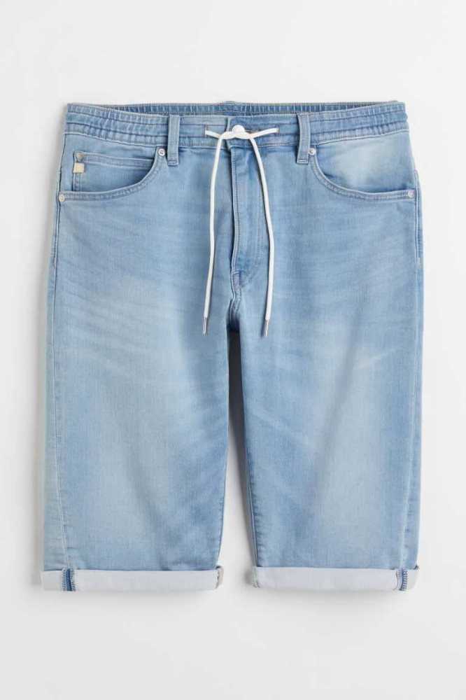 Bermudas H&M Híbrido Regular Denim Jogger Hombre Azules Claro | 796805VKI