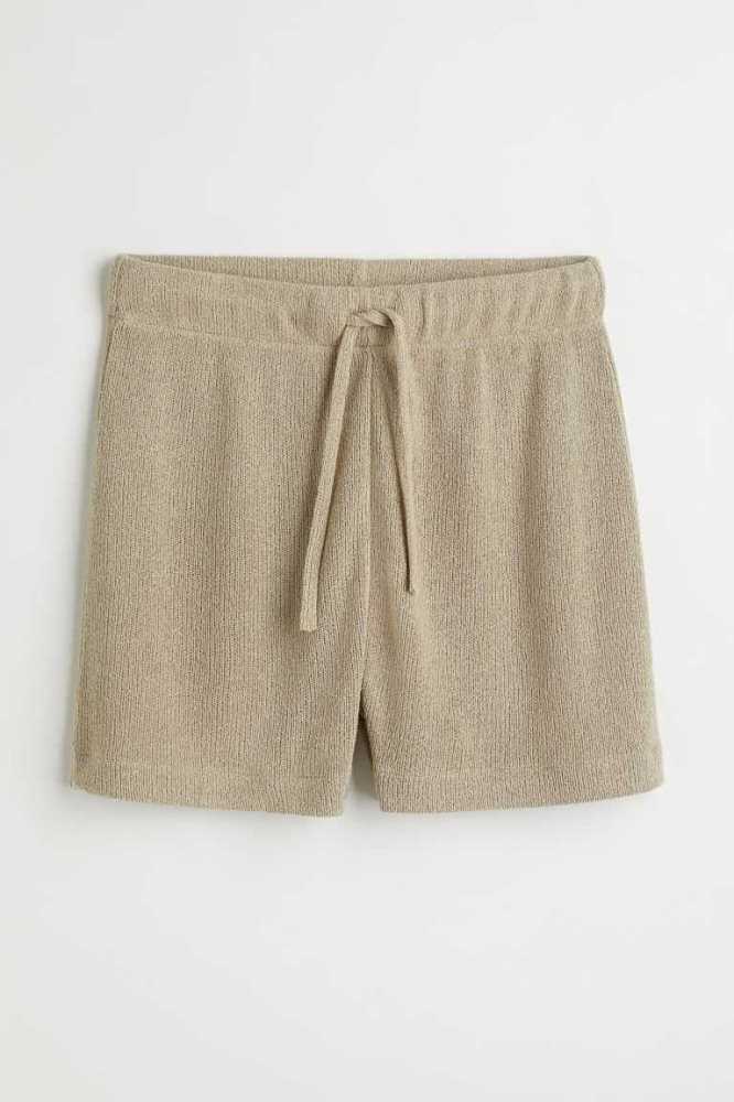 Bermudas H&M Knit Mujer Beige Claro | 214670DTR