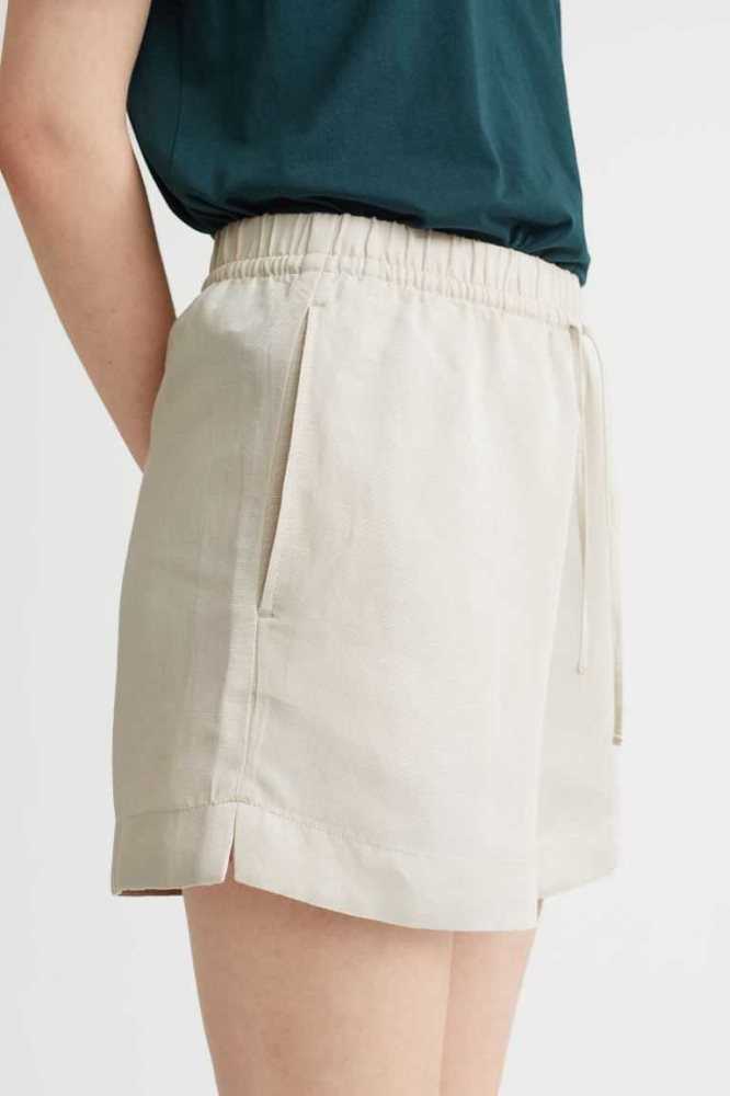 Bermudas H&M Linen-blend Mujer Blancos | 479062UHO