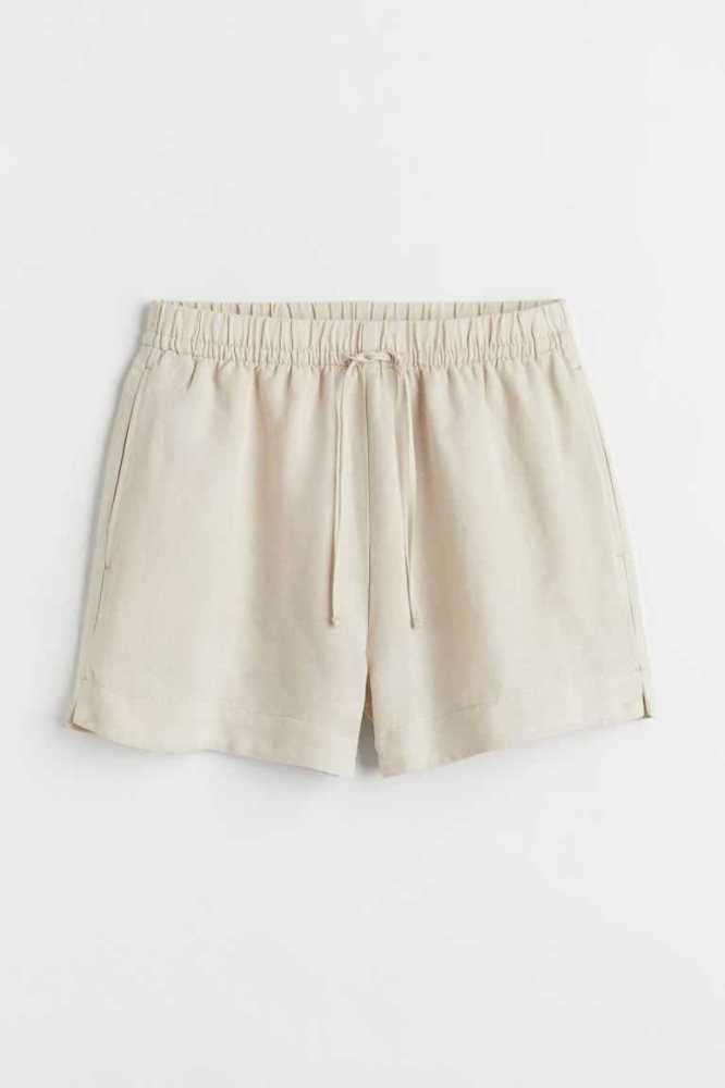 Bermudas H&M Linen-blend Mujer Negros | 014238FIS