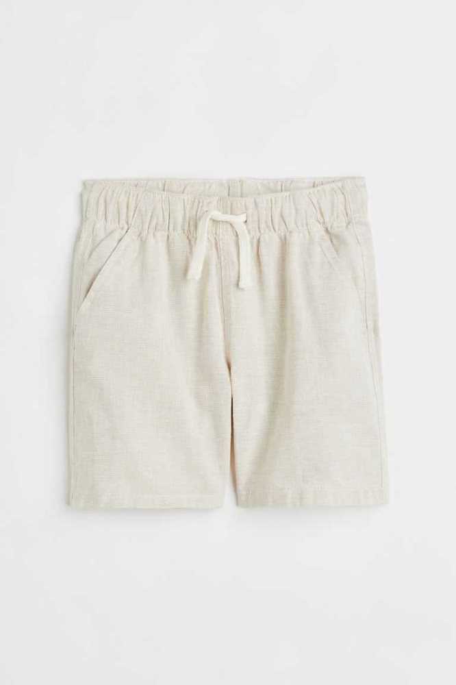 Bermudas H&M Linen-blend Pull-on Niños Azules Claro | 401829RAE