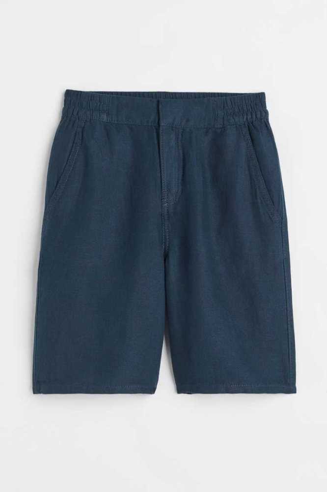 Bermudas H&M Linen-blend Suit Niños Azul Marino Azules | 893427ATW