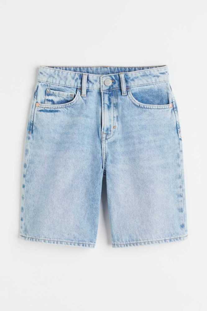 Bermudas H&M Loose Fit Denim Niños Azules Claro | 201694FHS