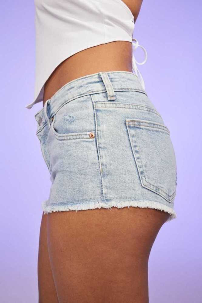 Bermudas H&M Low Cintura Denim Mujer Azules | 279365AFI