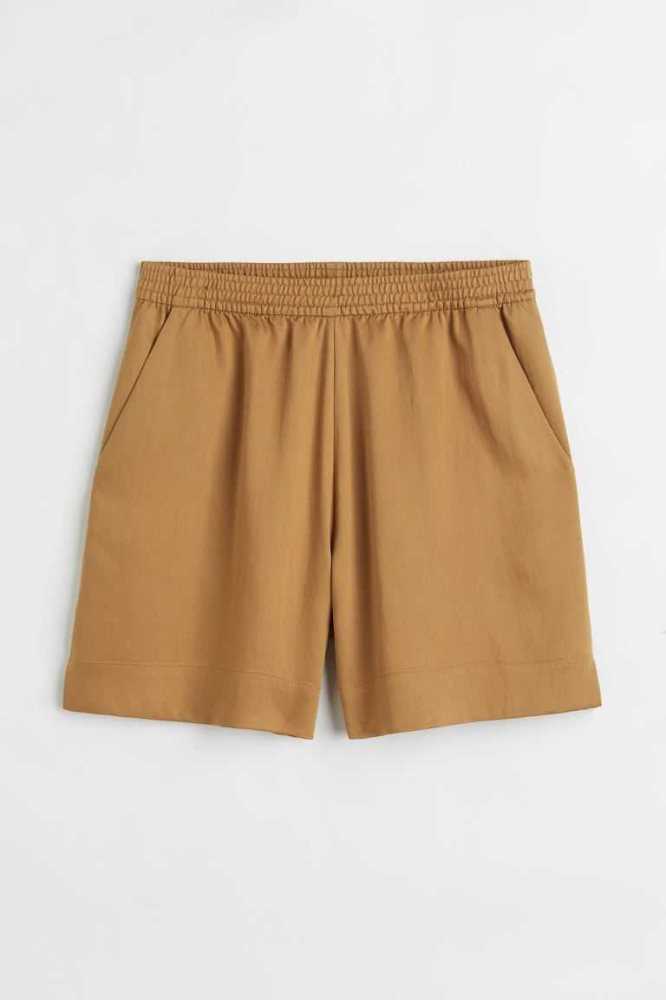 Bermudas H&M Lyocell-blend Bermuda Mujer Negros | 547361IDV