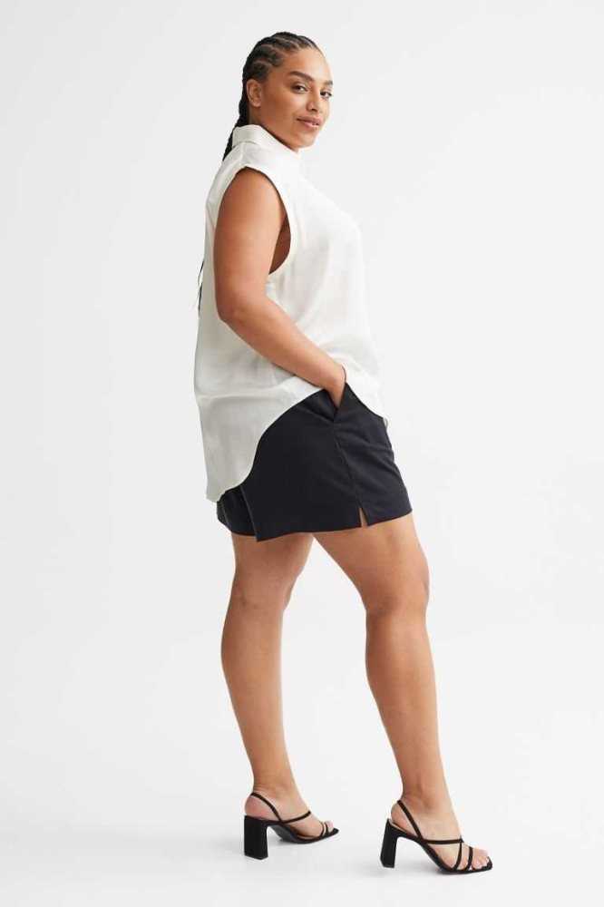 Bermudas H&M Lyocell-blend Bermuda Mujer Negros | 547361IDV