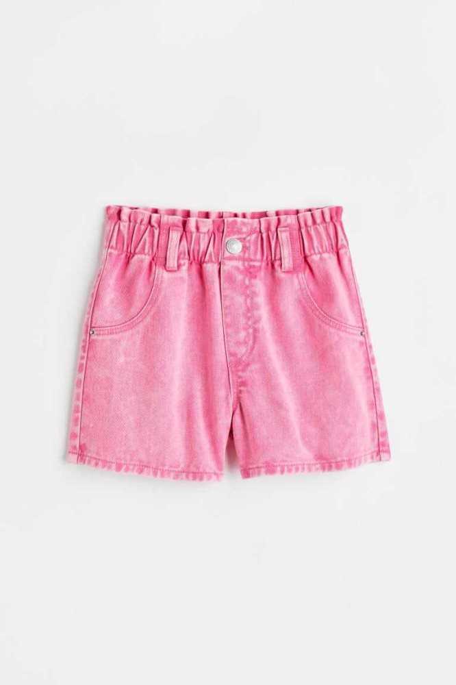 Bermudas H&M Paper-bag Niños Rosas | 920134RVN