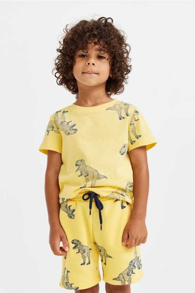 Bermudas H&M Patterned Niños Amarillos | 976210QHT