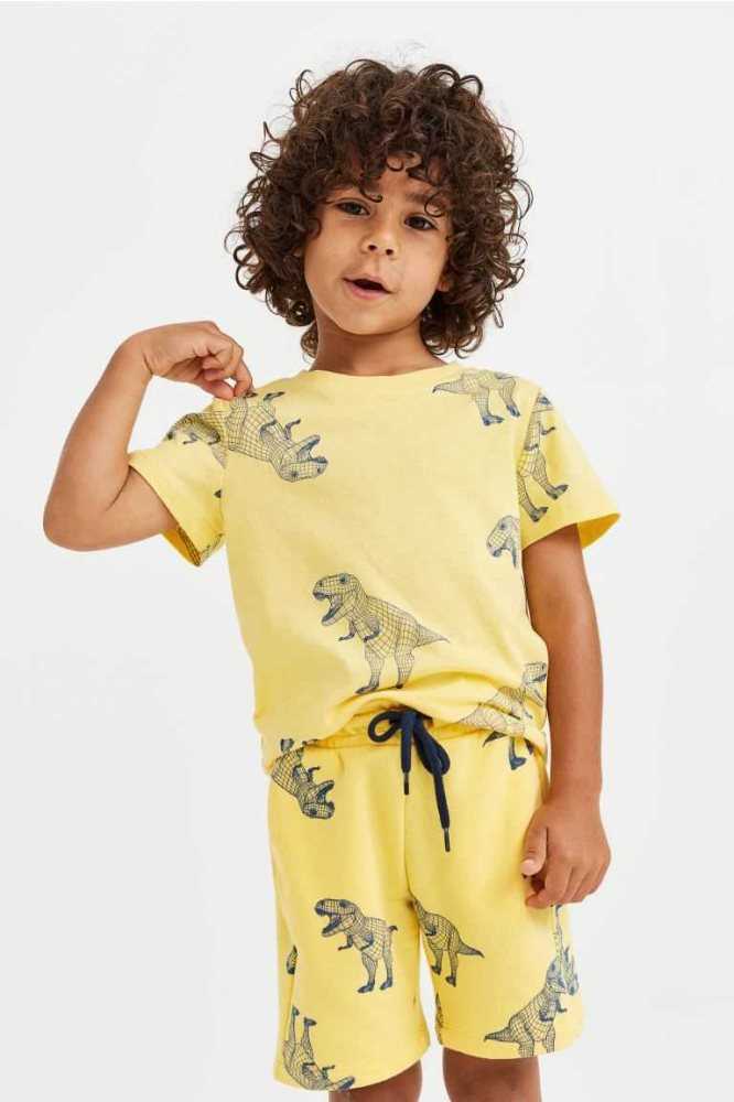 Bermudas H&M Patterned Niños Amarillos | 976210QHT