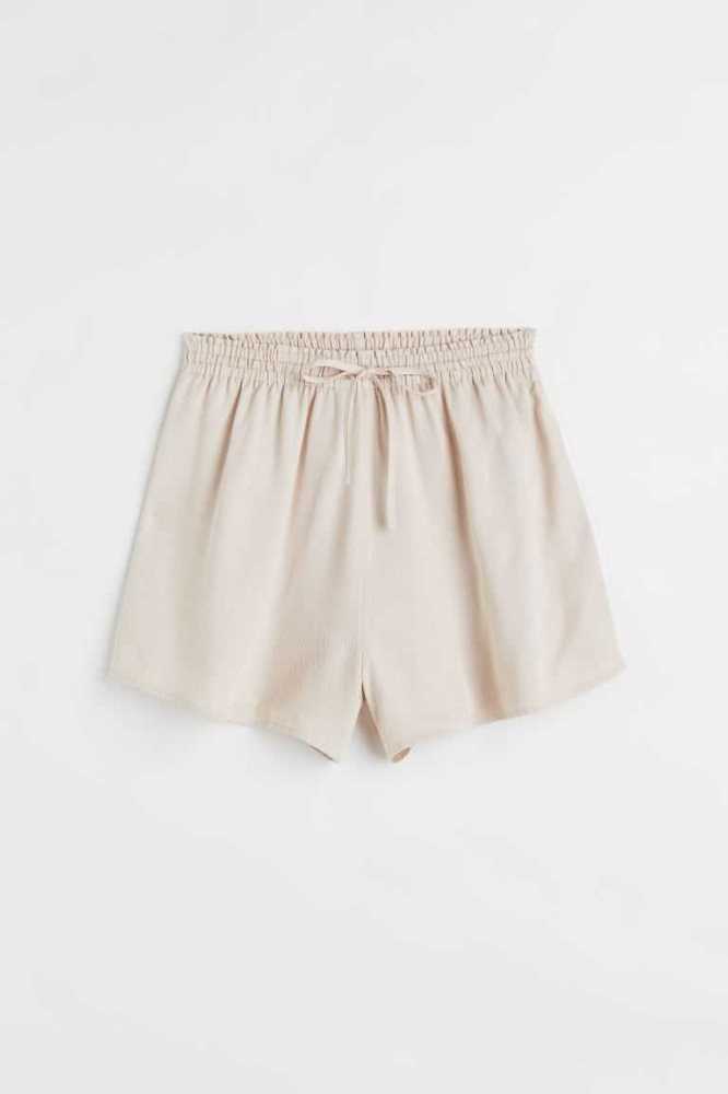 Bermudas H&M Pull-on Twill Mujer Albaricoque | 132760ZAP