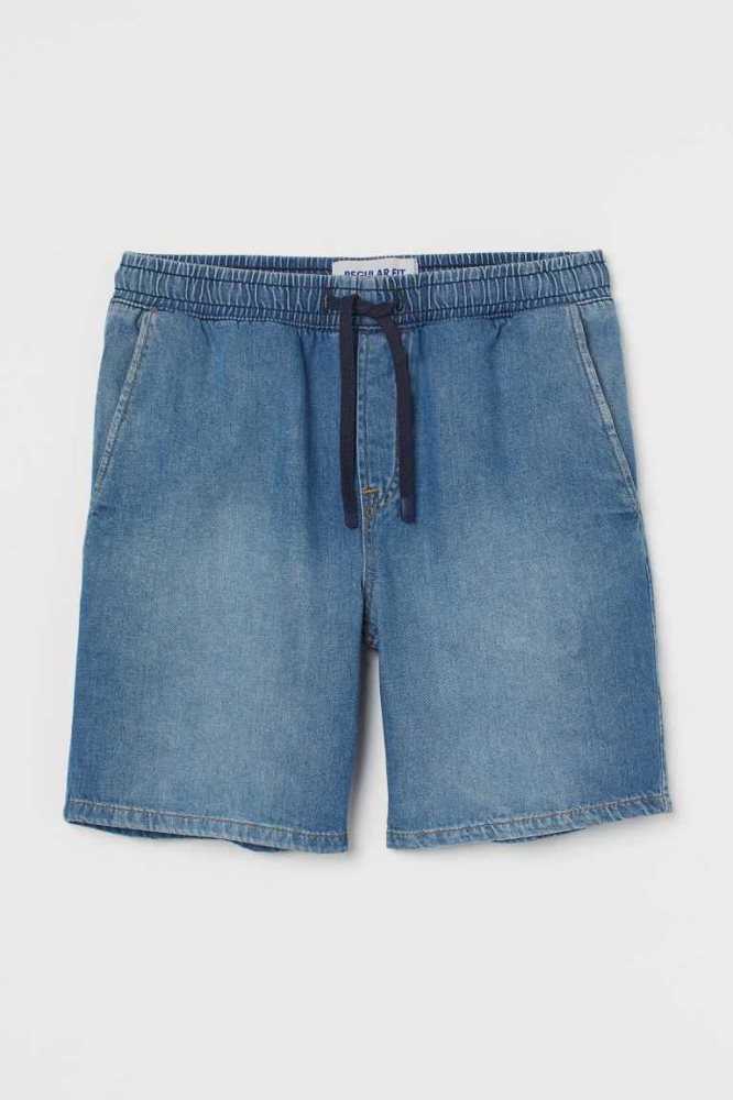 Bermudas H&M Regular Denim Jogger Hombre Azules | 462375BWD