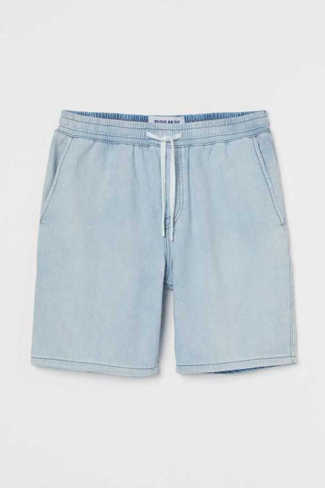 Bermudas H&M Regular Denim Jogger Hombre Azules | 462375BWD