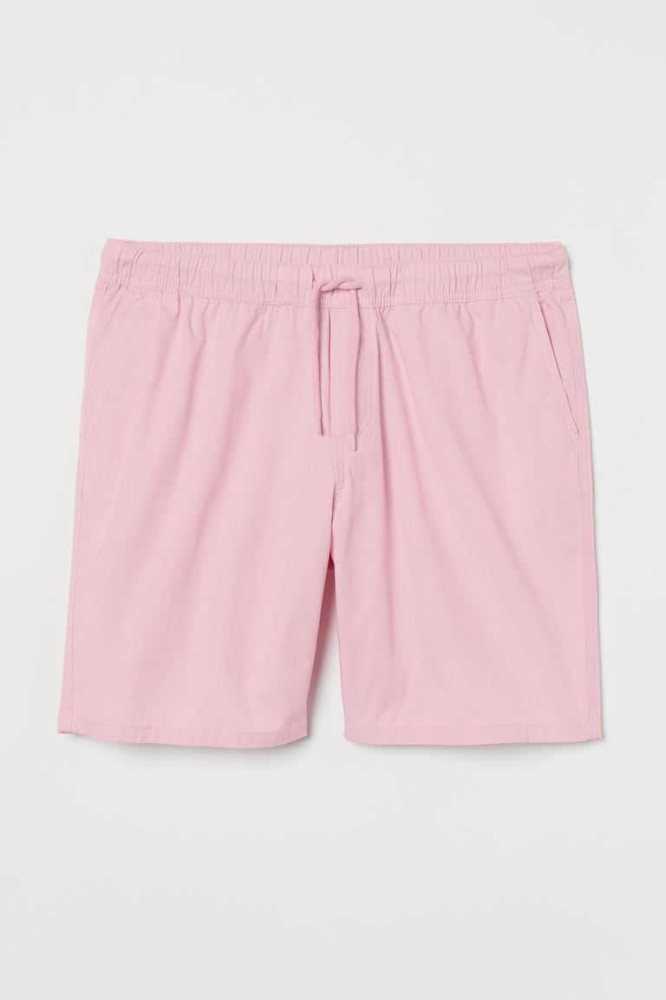 Bermudas H&M Regular Fit Algodon Hombre Rosas Claro | 607128AZS