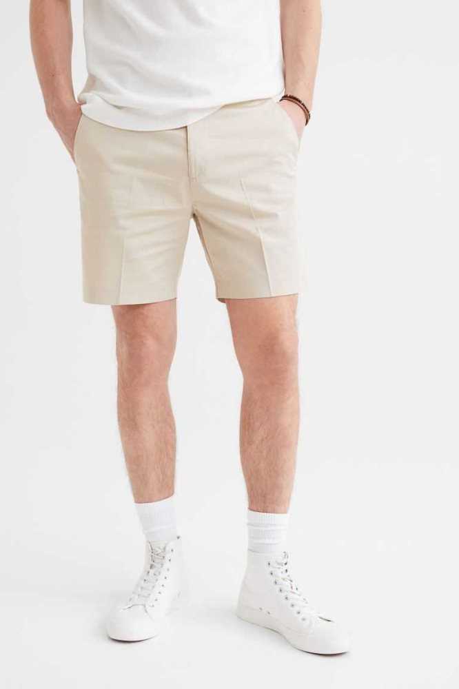 Bermudas H&M Regular Fit Chino Hombre Verdes Claro | 954273SBV