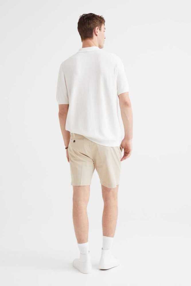 Bermudas H&M Regular Fit Chino Hombre Verdes Claro | 954273SBV