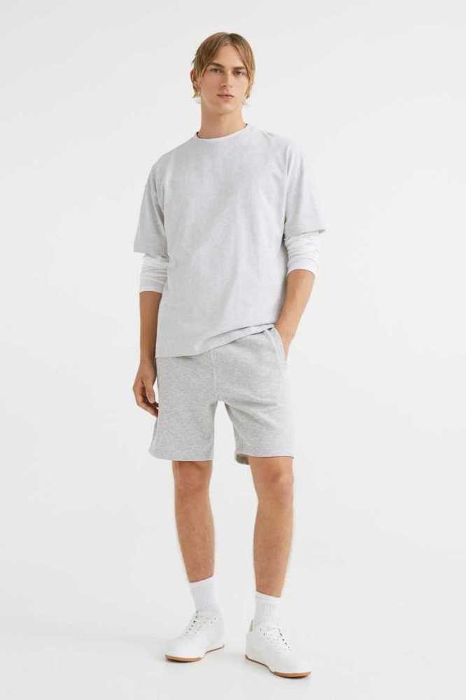 Bermudas H&M Regular Fit Hombre Grises Claro | 249385XRZ