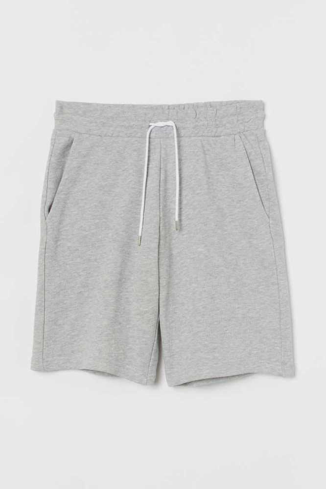 Bermudas H&M Regular Fit Hombre Negros | 703182ZAM