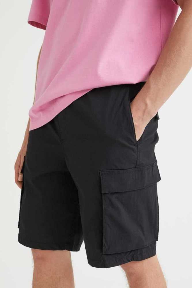 Bermudas H&M Regular Fit Nylon Cargo Hombre Grises Claro | 563879MAN