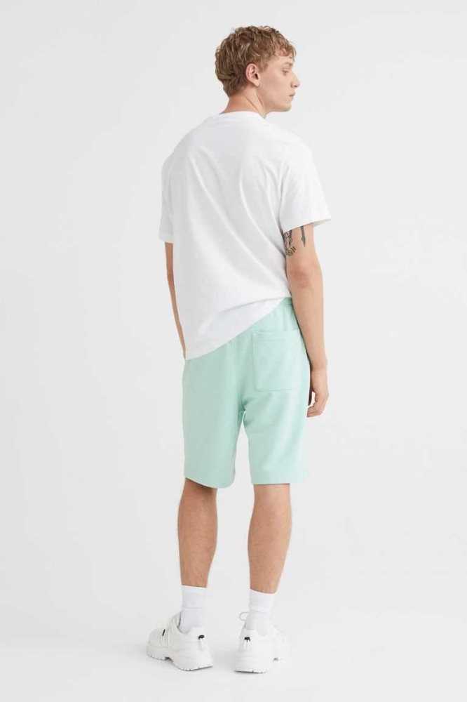 Bermudas H&M Regular Fit Printed Hombre Turquesa | 769824FRW