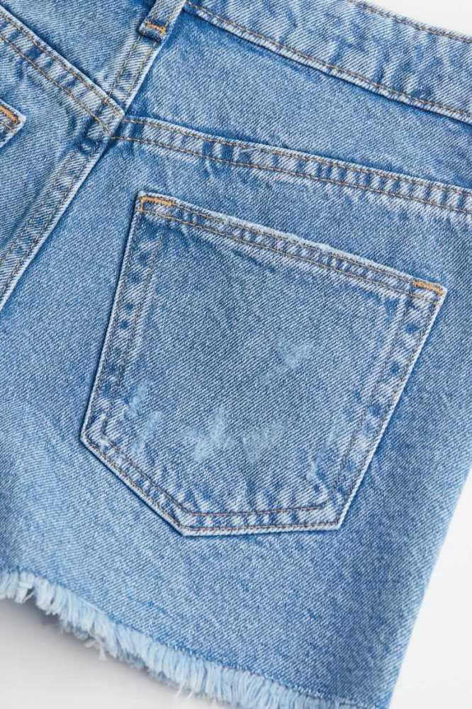 Bermudas H&M Relaxed Fit High Denim Niños Azules Claro | 190624GTB