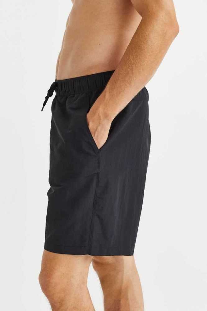 Bermudas H&M Relaxed Fit Nylon Hombre Azules Oscuro | 132857JRU