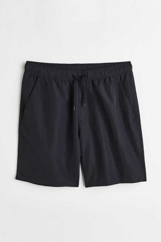 Bermudas H&M Relaxed Fit Nylon Hombre Azules Oscuro | 132857JRU