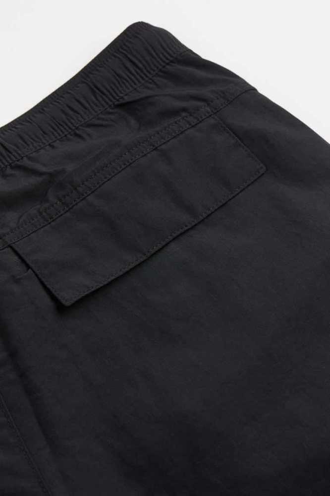 Bermudas H&M Relaxed Fit Nylon Hombre Negros | 276849CYH