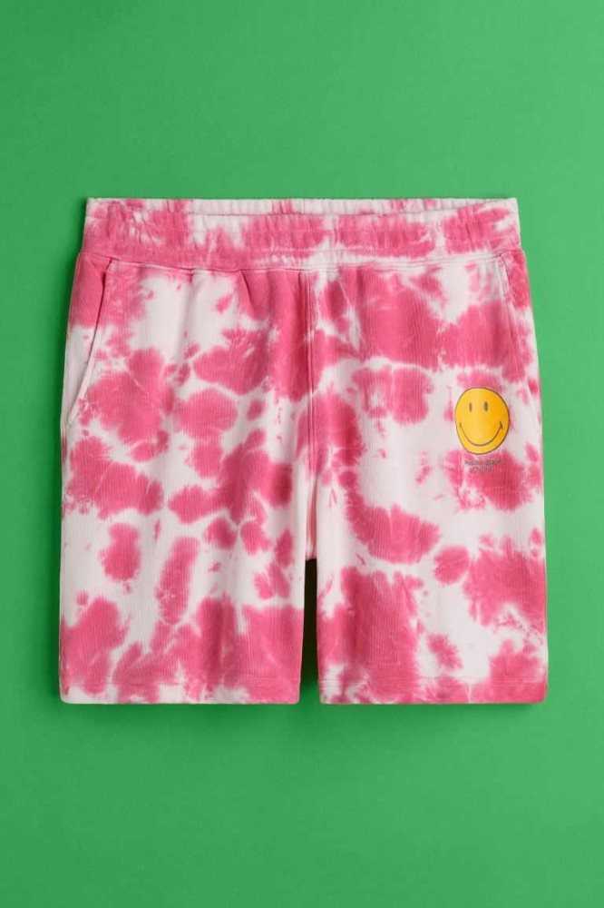 Bermudas H&M Relaxed Fit Patterned Hombre Rosas | 516237BPR