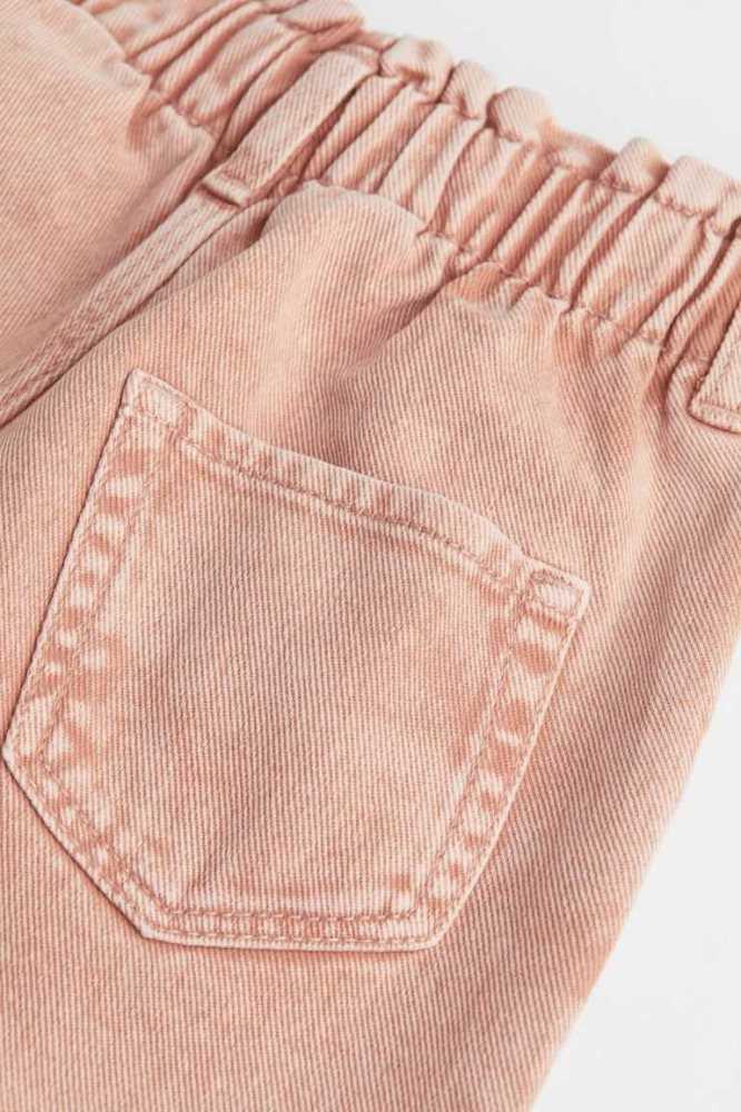 Bermudas H&M Relaxed Fit Twill Paper-bag Niños Verdes Claro | 734068XKA