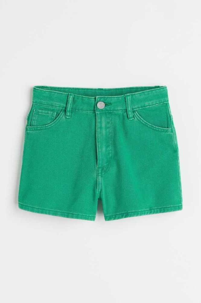 Bermudas H&M Relaxed High Denim Niños Blancos Albaricoque | 654072UGW