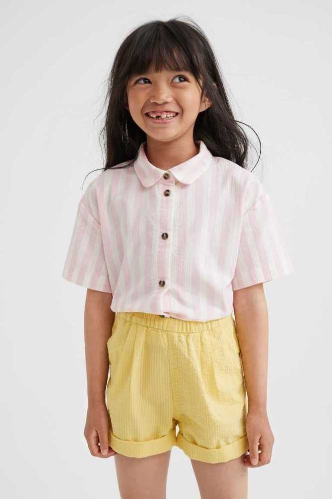 Bermudas H&M Seersucker Niños Rosas Claro | 910246HIA