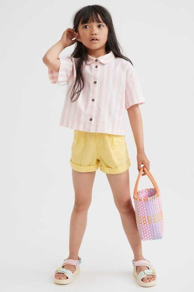 Bermudas H&M Seersucker Niños Rosas Claro | 910246HIA