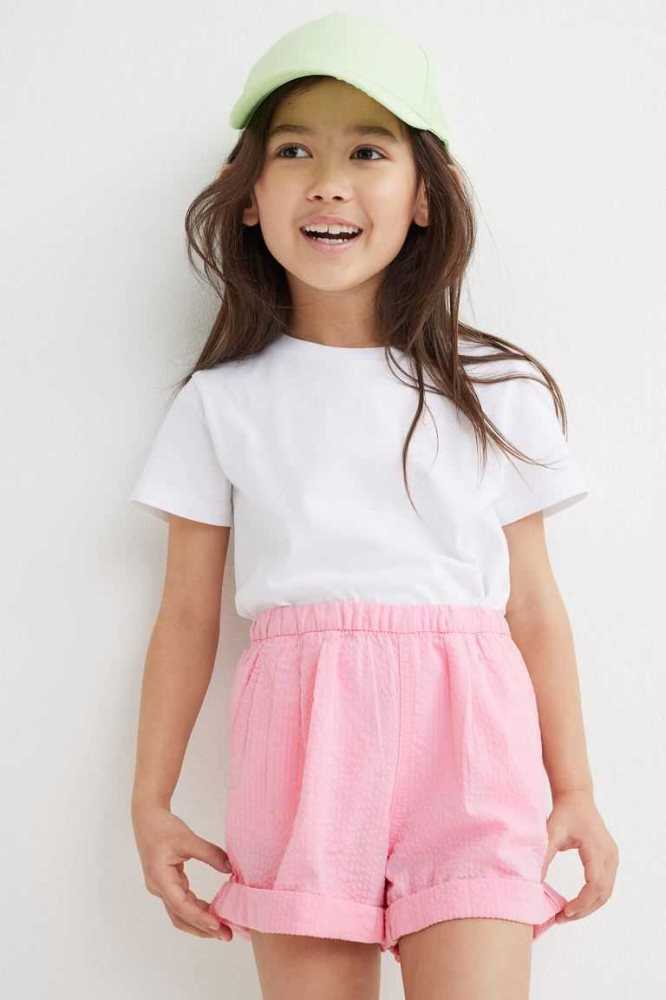 Bermudas H&M Seersucker Niños Rosas Claro | 910246HIA