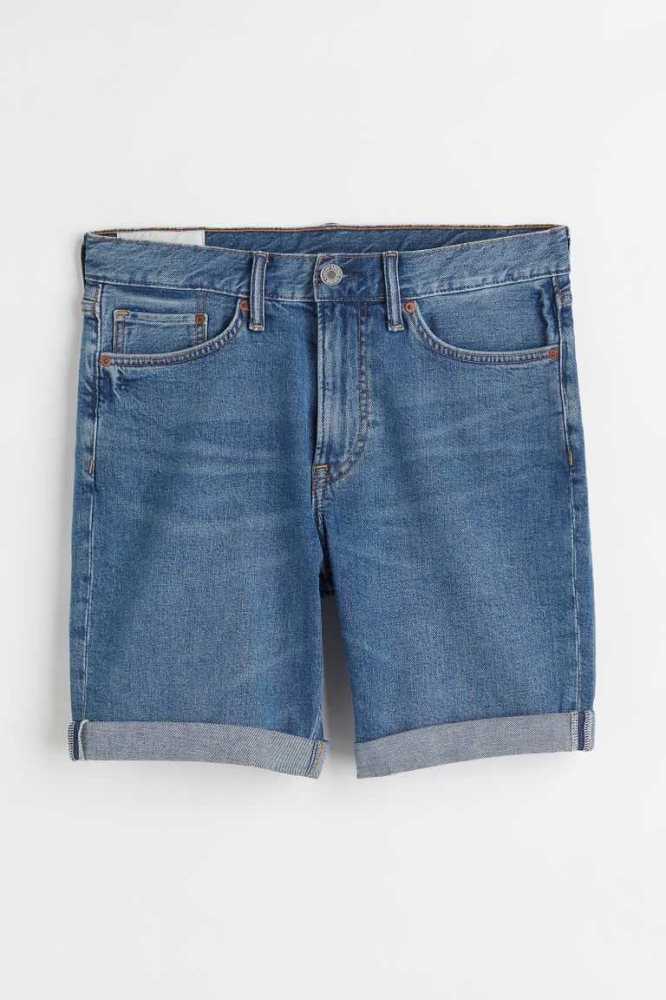 Bermudas H&M Slim Denim Hombre Azules | 398451OQC