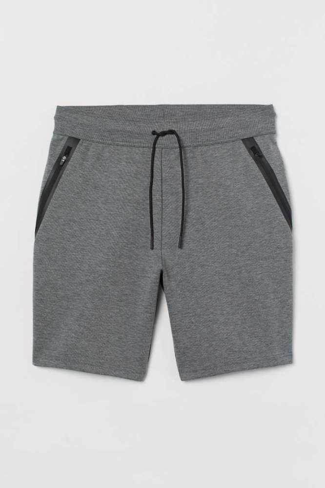 Bermudas H&M Sports Hombre Negros | 134856HUN