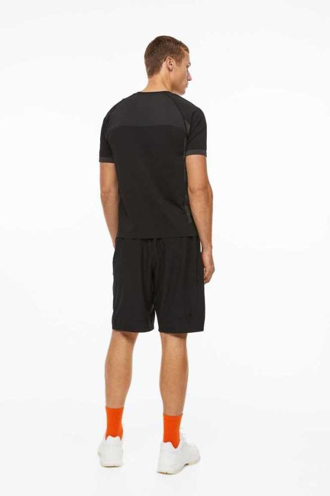 Bermudas H&M Sports Hombre Negros | 687294GYV