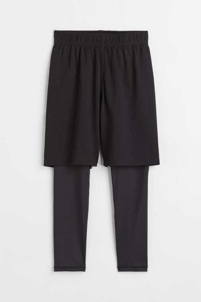 Bermudas H&M Sports Leggings with Niños Negros | 782153BDN