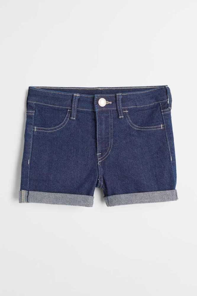 Bermudas H&M Superstretch Denim Niños Azules Oscuro | 810764JLM