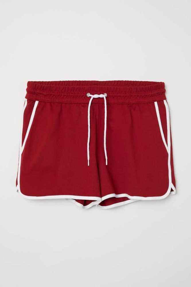 Bermudas H&M Sweatshorts Hombre Negros Blancos | 023156GHK