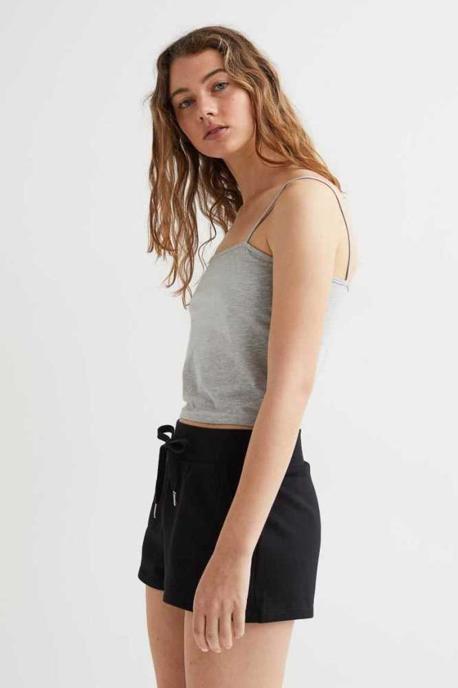 Bermudas H&M Sweatshorts Mujer Grises Claro | 718605UTE