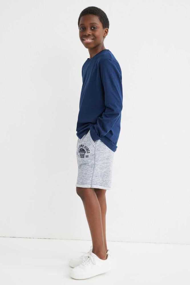 Bermudas H&M Sweatshorts Niños Azules Oscuro | 351248TDL