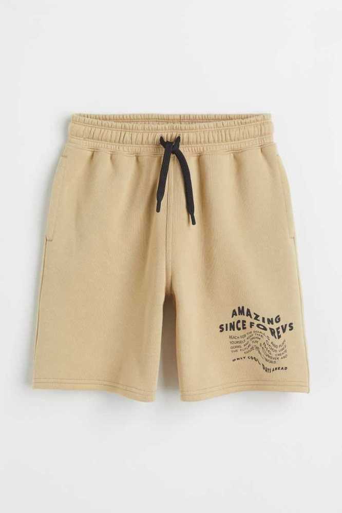 Bermudas H&M Sweatshorts Niños Beige Oscuro | 415087YSW