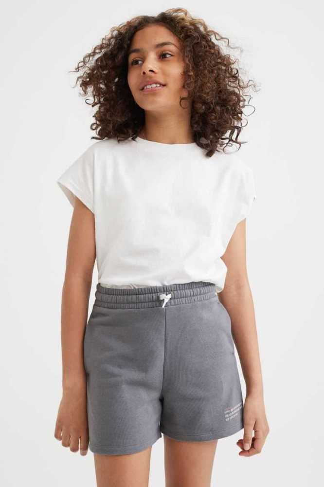 Bermudas H&M Sweatshorts Niños Grises | 370829JQI