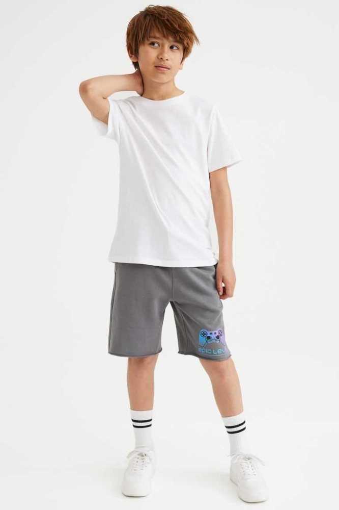 Bermudas H&M Sweatshorts Niños Grises | 980432BLJ