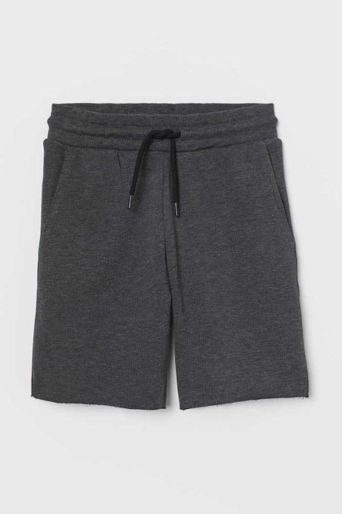 Bermudas H&M Sweatshorts Niños Grises Oscuro | 934821JLX