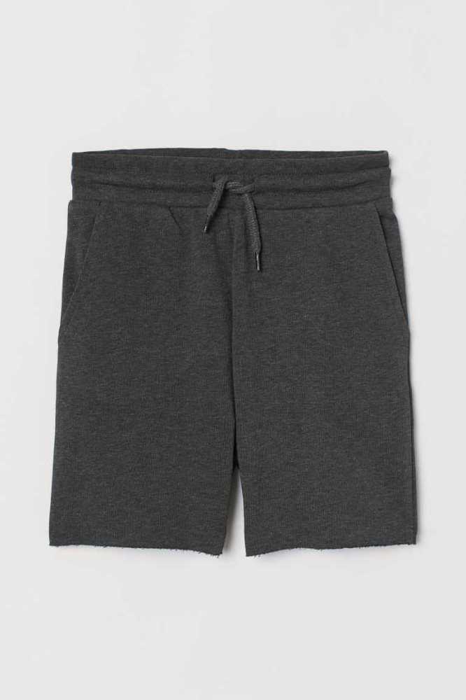 Bermudas H&M Sweatshorts Niños Grises Oscuro | 934821JLX